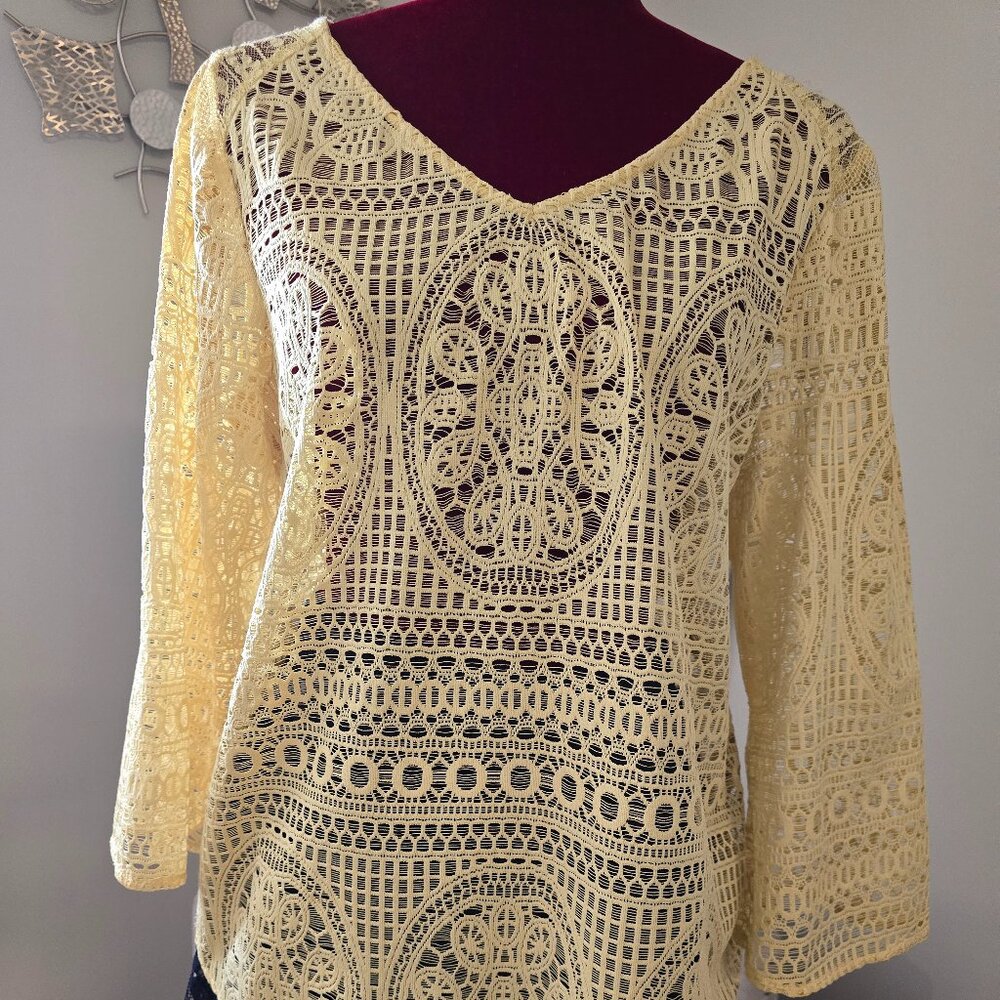 Yellow Lace Blouse